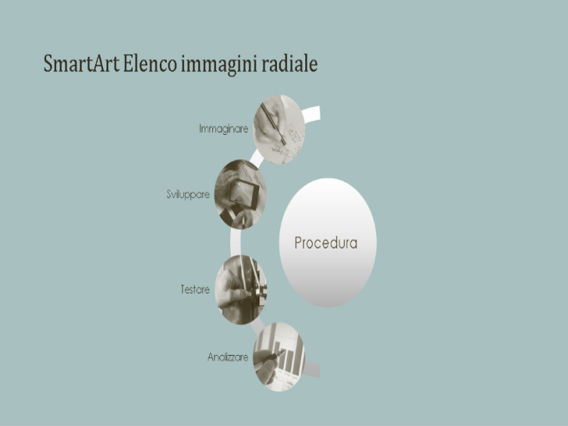 Elenco radiale con elementi grafici SmartArt Process (widescreen) Elenco radiale con elementi grafici SmartArt Process (widescreen)