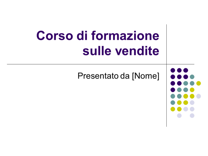 Diapositive corso di formazione sulle vendite Diapositive corso di formazione sulle vendite