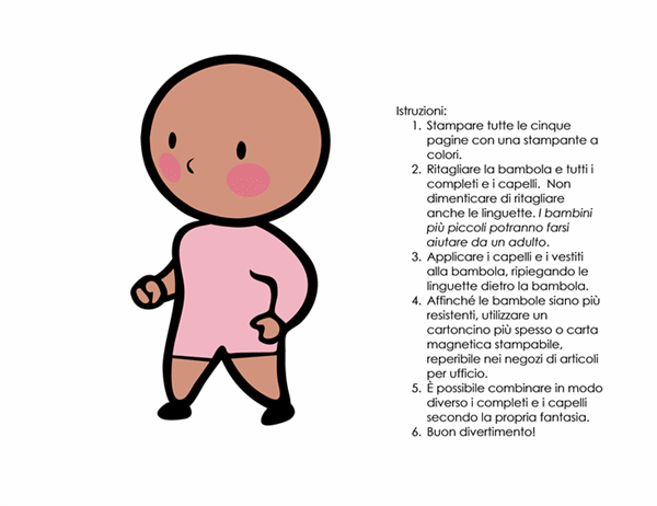 Bambole di carta (bambina, set 2) Bambole di carta (bambina, set 2)