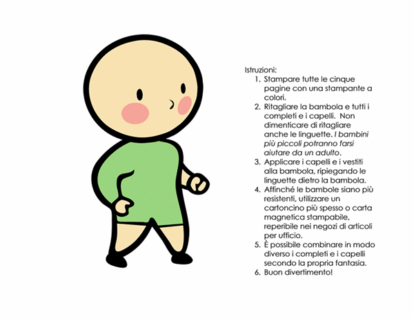 Bambole di carta (bambino, set 3) Bambole di carta (bambino, set 3)