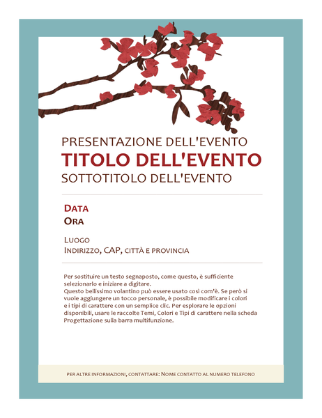 Volantino evento primaverile Volantino evento primaverile