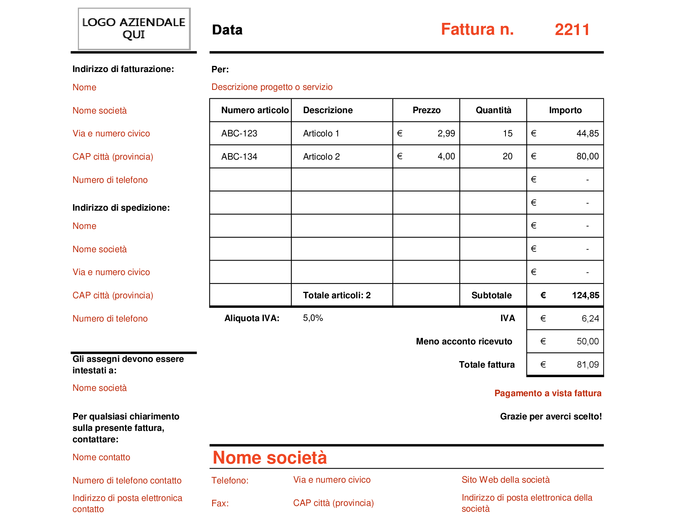 business plan srl fac simile