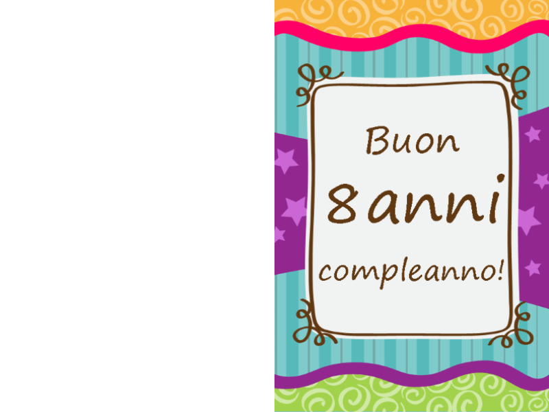 Biglietto di compleanno - stelle e strisce (bambini) Biglietto di compleanno - stelle e strisce (bambini)