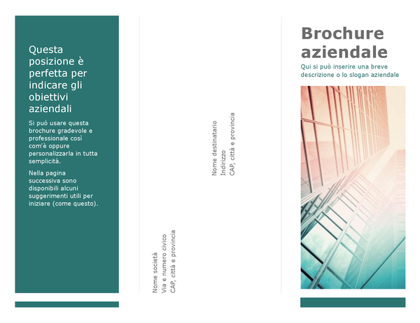 Brochure pieghevole in tre parti (blu) Brochure pieghevole in tre parti (blu)