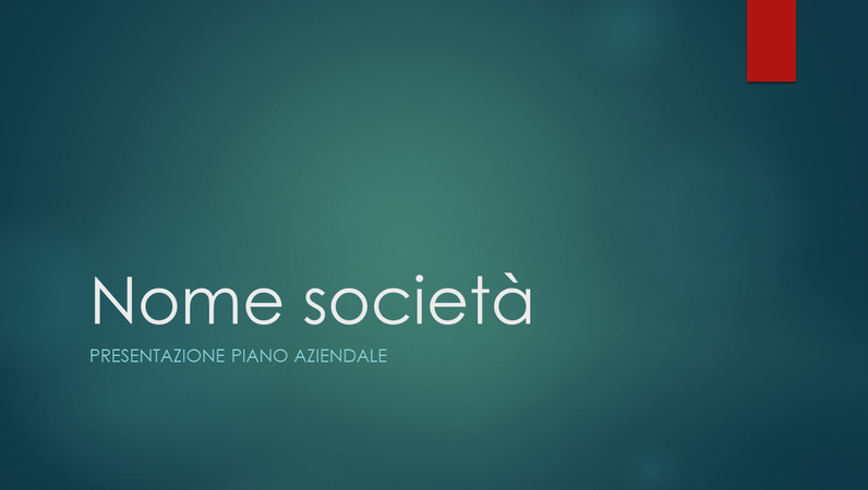 Presentazione piano aziendale (design verde-ione, widescreen)