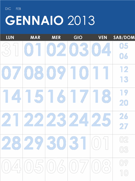 Calendario 2013-2014 multicolore (L-Dom) Calendario 2013-2014 multicolore (L-Dom)