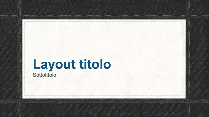 Presentazione con bordi di tipo cucitura jeans (widescreen) Presentazione con bordi di tipo cucitura jeans (widescreen)