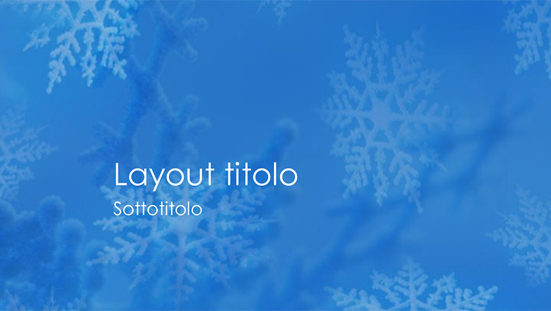 Diapositive con schema Fiocchi di neve Diapositive con schema Fiocchi di neve