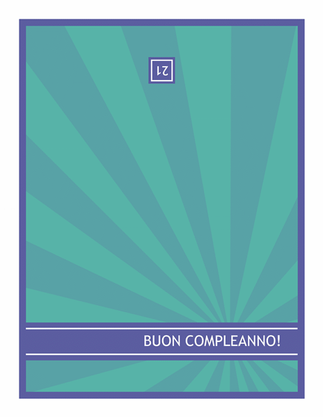Biglietto di compleanno speciale, raggi blu su sfondo verde Biglietto di compleanno speciale, raggi blu su sfondo verde