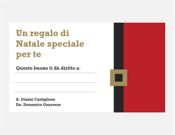Buoni regalo natalizi (schema Spirito del Natale, 3 per pagina) Buoni regalo natalizi (schema Spirito del Natale, 3 per pagina)