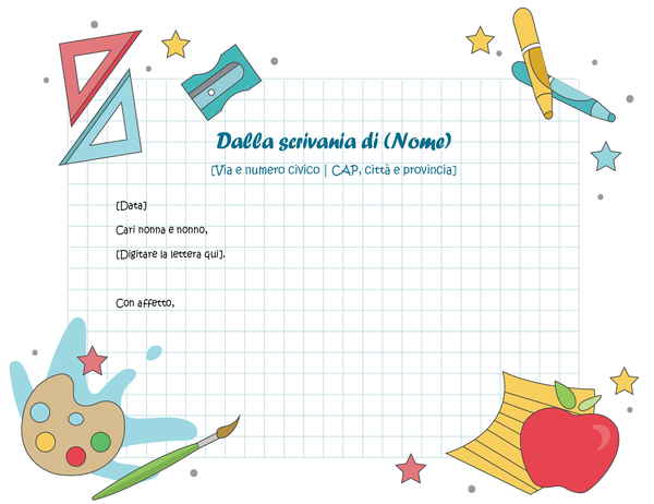 Carta intestata per bambini Carta intestata per bambini