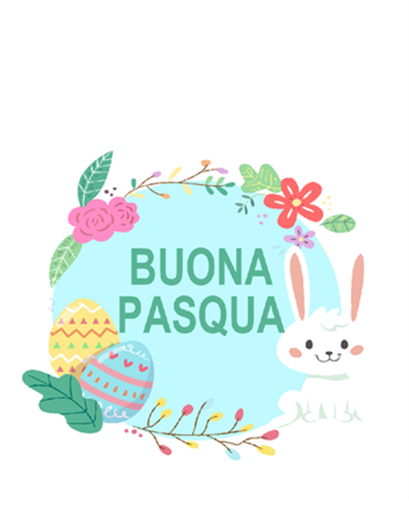 Biglietto di auguri di Buona Pasqua (piegato in 4) Biglietto di auguri di Buona Pasqua (piegato in 4)