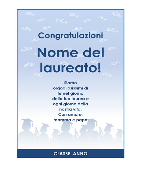Volantino di congratulazioni per laurea (schema Festa di laurea) Volantino di congratulazioni per laurea (schema Festa di laurea)