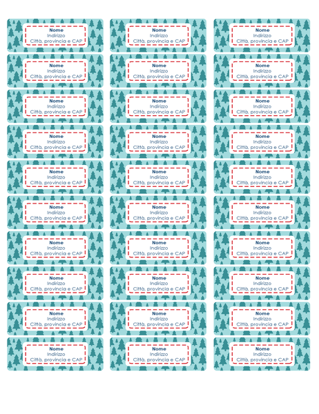 Etichette per indirizzi dell’albero di Natale (30 per pagina) Etichette per indirizzi dell’albero di Natale (30 per pagina)