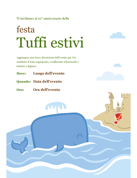 Volantino per eventi estivi