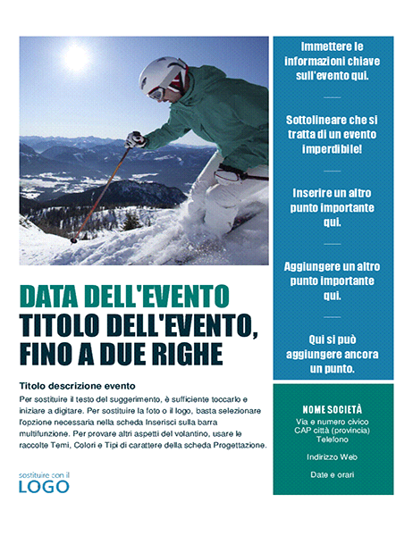Volantino per evento stagionale (inverno) Volantino per evento stagionale (inverno)