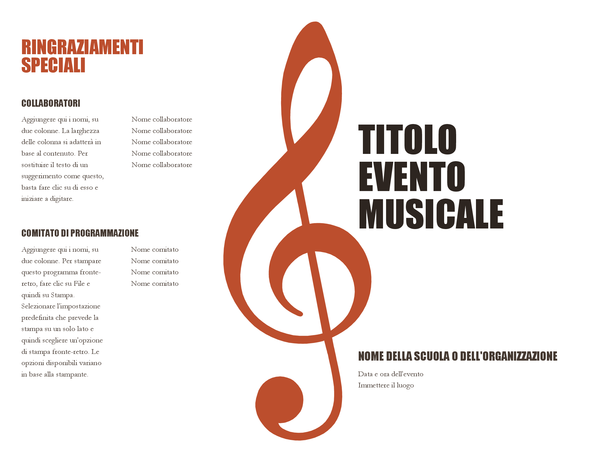 Programma musicale Programma musicale