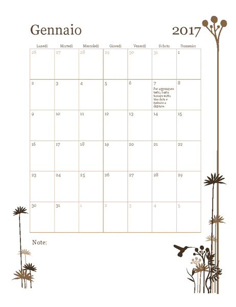 Calendario fotografico 2017 (lun-dom) Calendario fotografico 2017 (lun-dom)