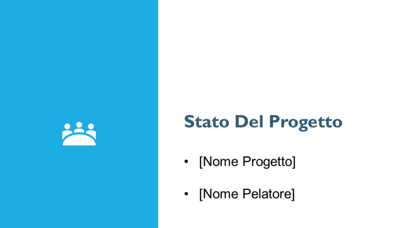 Presentazione di una relazione sullo stato del progetto Presentazione di una relazione sullo stato del progetto