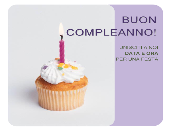 Volantino di invito di compleanno (con un cupcake) Volantino di invito di compleanno (con un cupcake)