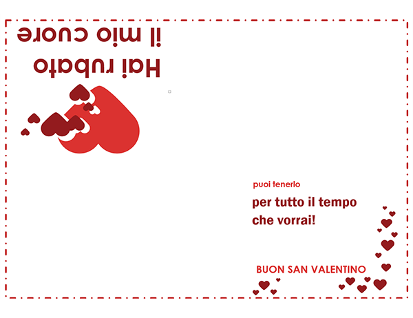 Biglietto di San Valentino (motivo di cuori, piegatura quadrupla) Biglietto di San Valentino (motivo di cuori, piegatura quadrupla)