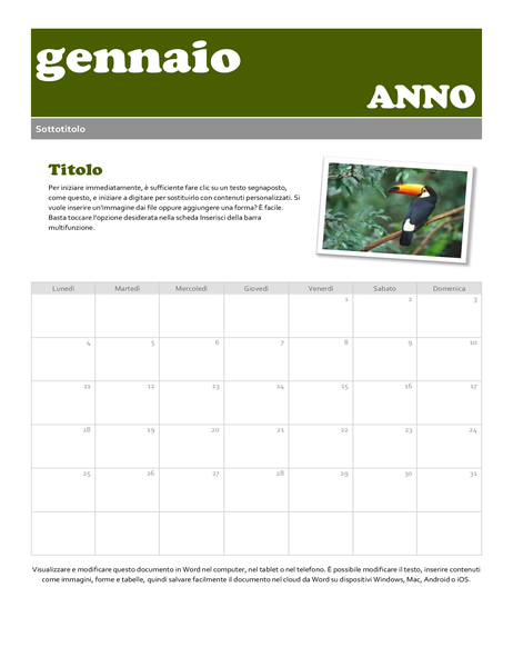 Snapshot del calendario Snapshot del calendario