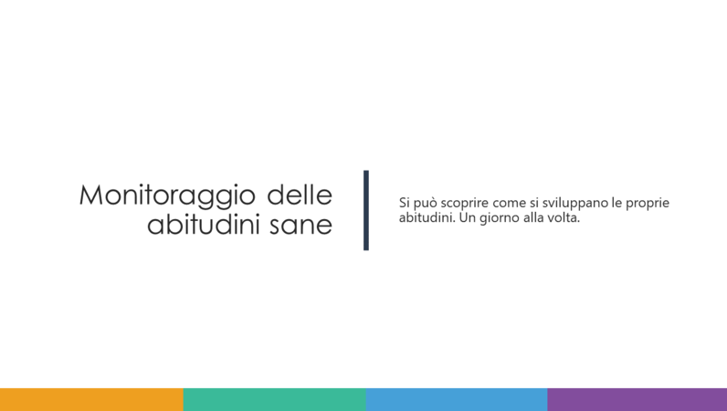 Registro delle abitudini sane Registro delle abitudini sane