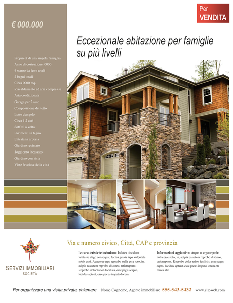 Volantino per agenzia immobiliare Volantino per agenzia immobiliare