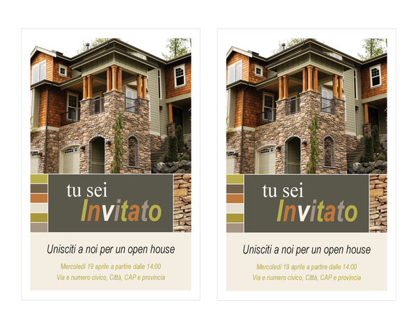 Invito a un evento open house settore immobiliare (2 per pagina) Invito a un evento open house settore immobiliare (2 per pagina)