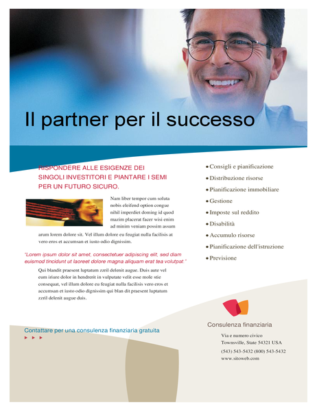 Volantino aziendale finanziario Volantino aziendale finanziario