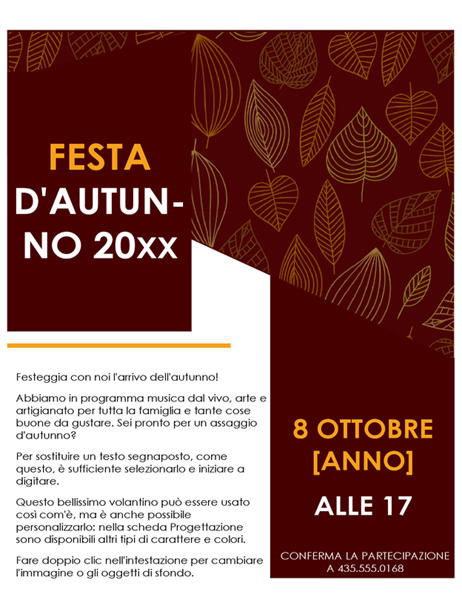 Volantino festival autunnale Volantino festival autunnale
