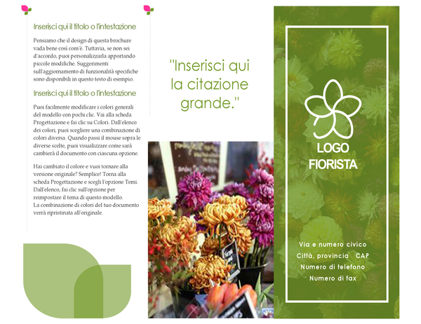 Brochure per fioristi Brochure per fioristi