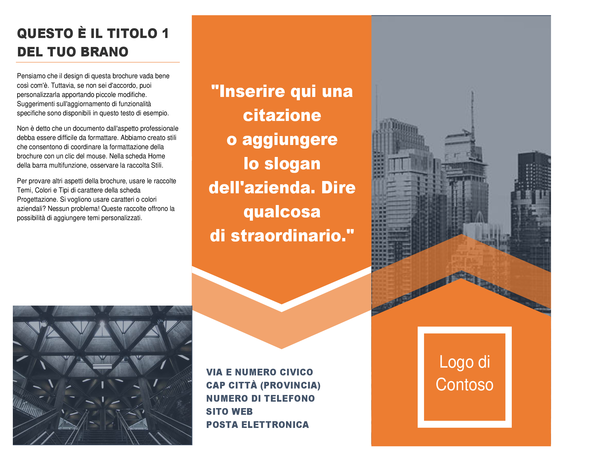 Brochure per il settore dell'architettura Brochure per il settore dell'architettura