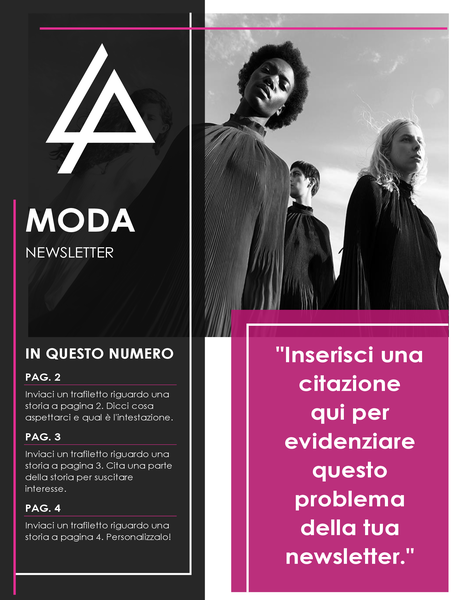 Newsletter per il settore moda Newsletter per il settore moda