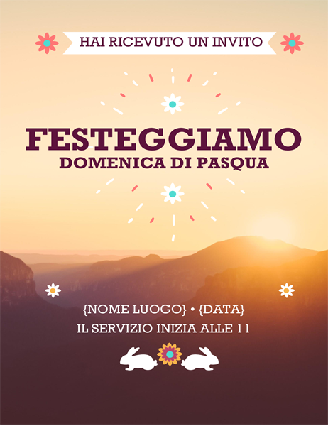 Volantino per l’alba di Pasqua Volantino per l’alba di Pasqua