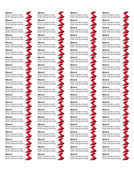 Etichette con angoli in grassetto (80 per pagina) Etichette con angoli in grassetto (80 per pagina)