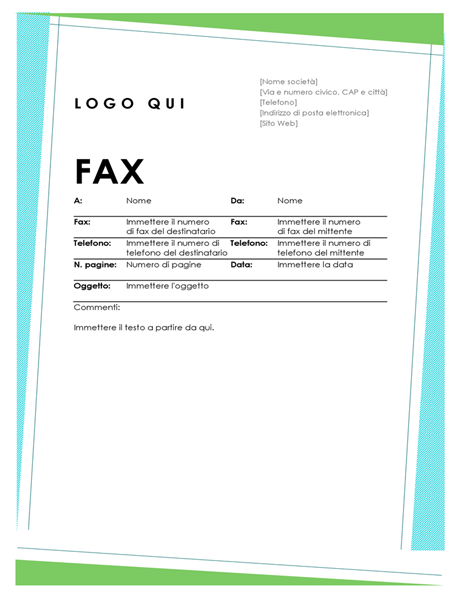 Copertina fax geometrica Copertina fax geometrica