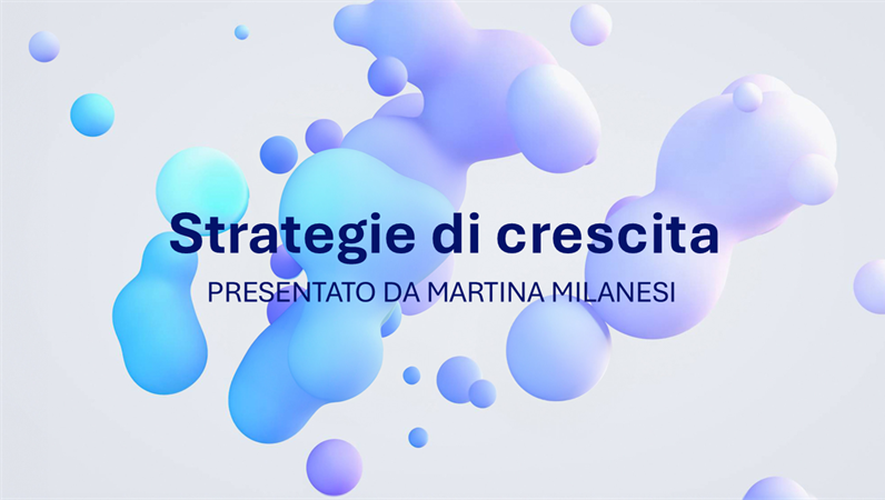 Presentazione con sfere blu Presentazione con sfere blu