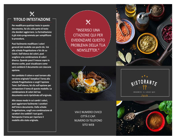 Brochure ristorante Brochure ristorante
