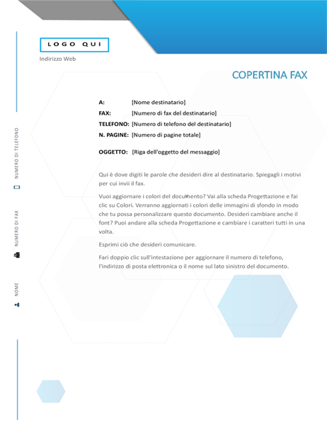 Copertina fax esagonale Copertina fax esagonale