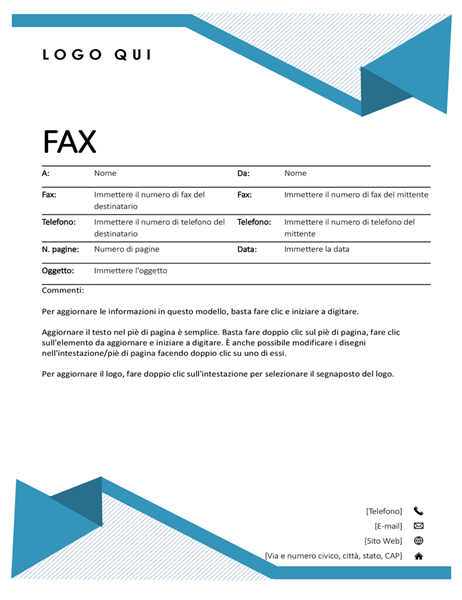Copertina fax Righe Copertina fax Righe