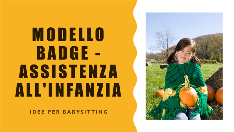 Modello Badge - Assistenza all'infanzia Modello Badge - Assistenza all'infanzia