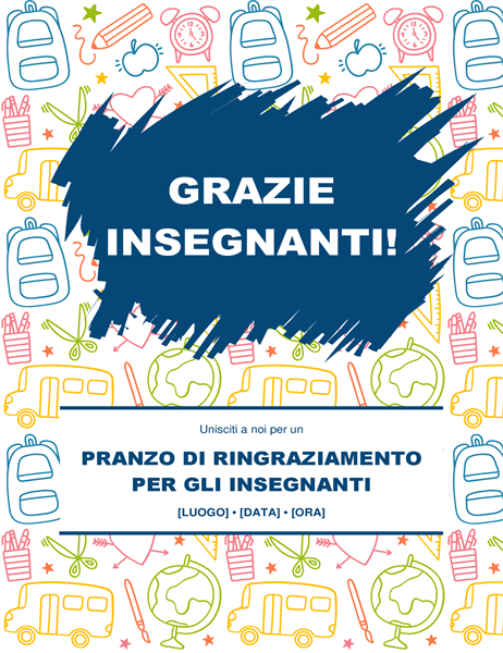 Volantino di ringraziamento per gli insegnanti Volantino di ringraziamento per gli insegnanti