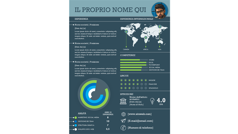 Infografica del curriculum internazionale Infografica del curriculum internazionale