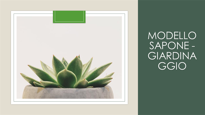 Modello Sapone - Giardinaggio Modello Sapone - Giardinaggio