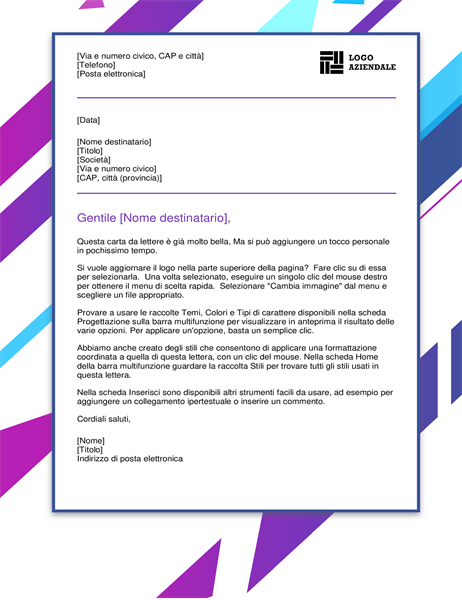 Purple Graphic Letterhead