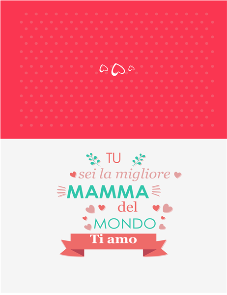 Biglietto per la festa della mamma Sei la migliore Biglietto per la festa della mamma Sei la migliore