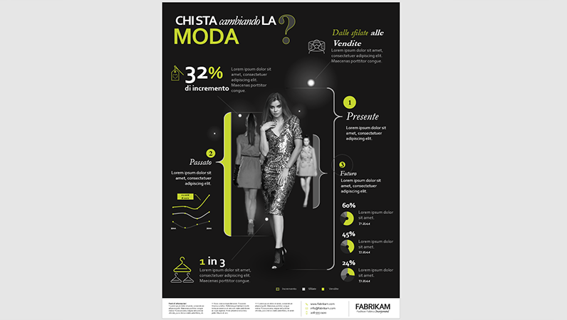 Poster con infografica sulla moda Poster con infografica sulla moda