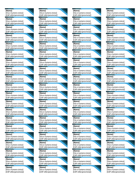 Etichette blu (80 per pagina) Etichette blu (80 per pagina)