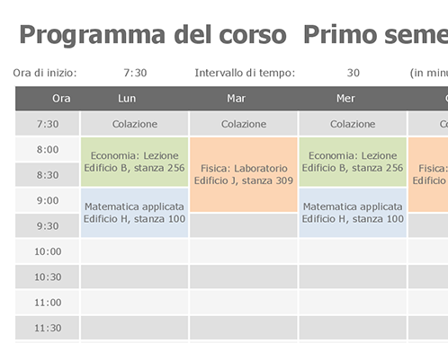 Programma del corso Programma del corso